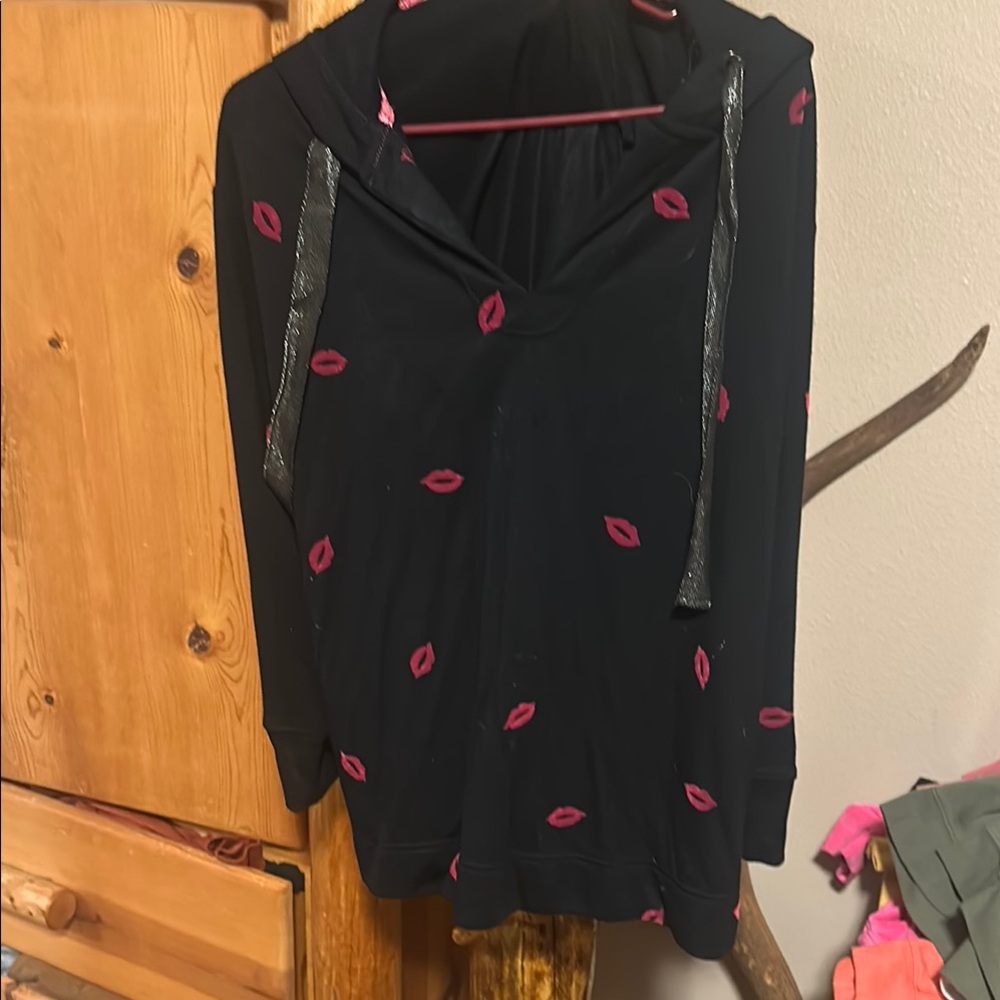 Jane and Delancey Black and Pink Sailor Collar Sweatshirt